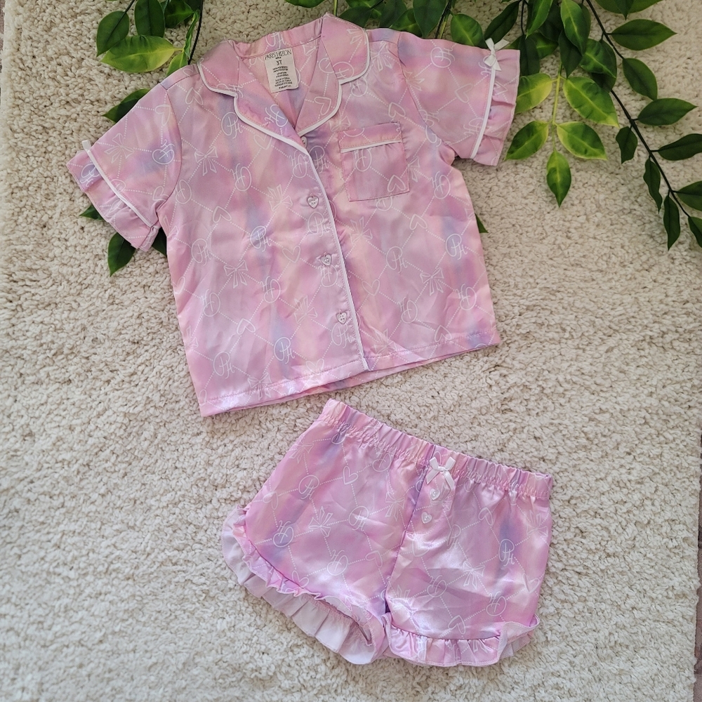 Paris Hilton Toddler Girl Bow PJ Set (3T)